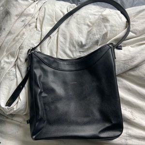 Black shoulder/ cross body tote bag